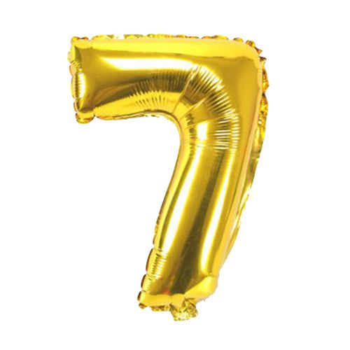 Шар фольга Цифра 16"/КА Золото "7"