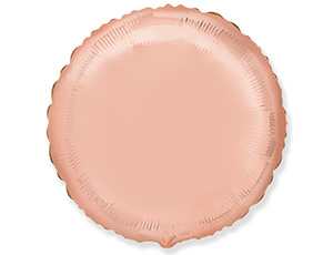 Шар фольга без рисунка 18" Fm круг металлик Розовое Золото Rose Gold