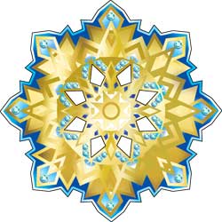 Украшение на скотче Снежинка (10шт)