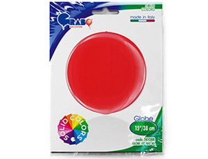 Шар Сфера 3D Bubble Бабблс 15" металлик Красная Red GR