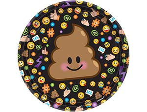 Тарелки бумажные 17 см, 8 шт. Эмоции. Смайлик