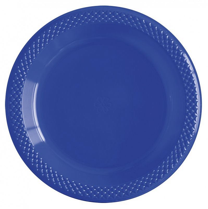 Тарелки пластиковые 150 мм, 10 шт. Делюкс, синие