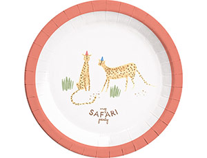 Тарелки бумажные 23 см., 8 шт. Сафари