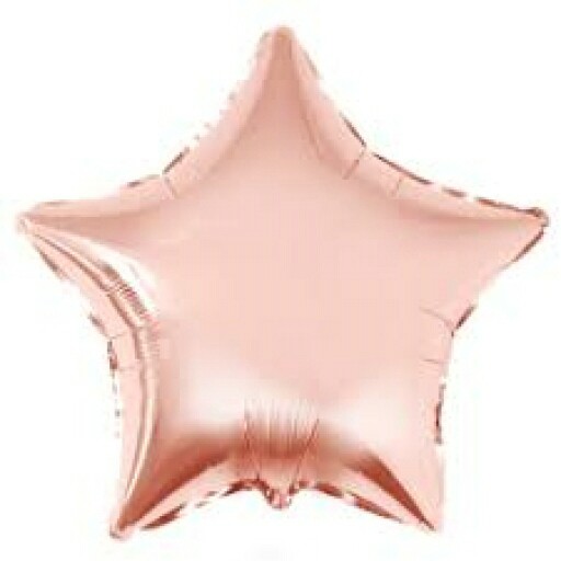 Шар фольга без рисунка 18'' звезда Розовое золото Rose Gold металлик Fm