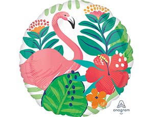 Шар фольга 18''/An круг ALOHA Фламинго