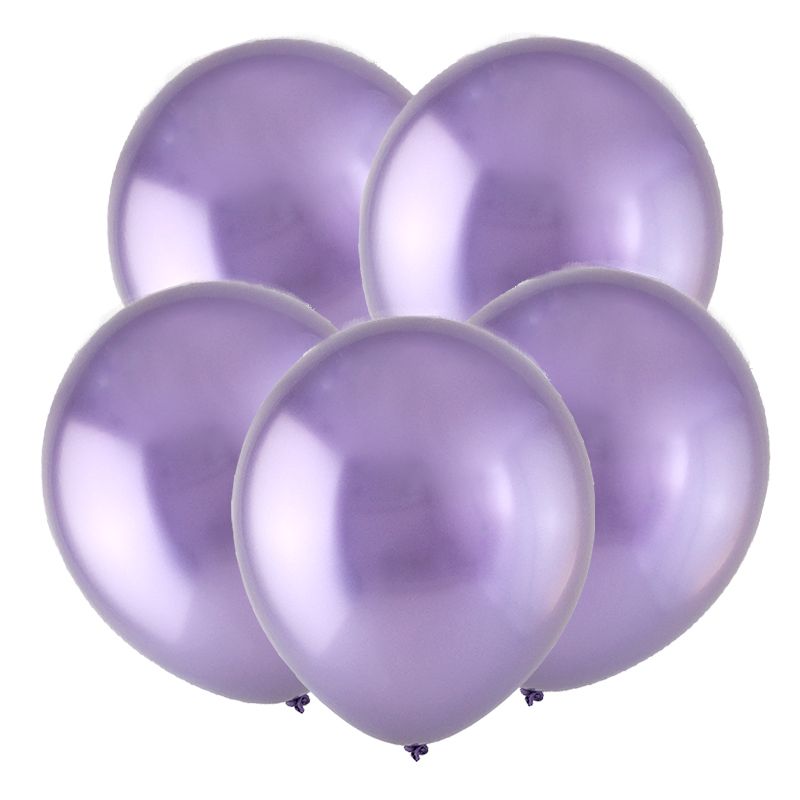 Шар латекс 12"/ВС хром Зеркальные шары Сиреневый Mirror Violet (50шт)