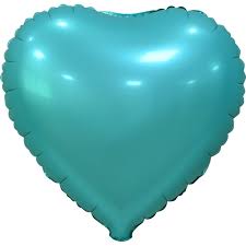 Шар фольга без рисунка 18'' сердце БирюзовоеTiffany пастель