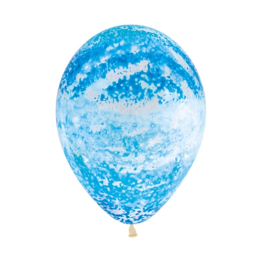 Шар латекс 12''/Sp пастель граффити 040 Голубой SKY прозрачный (25шт)