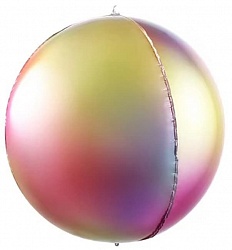 Шар Сфера 3D Bubble Бабблс 22'' градиент Радужная феерия 55см