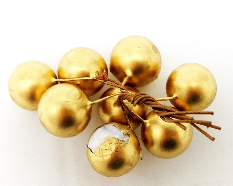 Ягодки Золотые 2,0см (6 скруток по 8шт) (уп48)