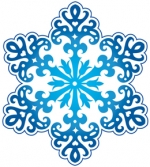 Украшение на скотче Снежинка (10шт)