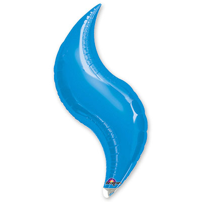 Шар фольга Зигзаг 19" Голубой Blue металлик An