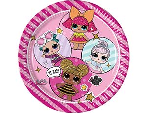 Тарелки бумага 230мм Куклы ЛОЛ уп8