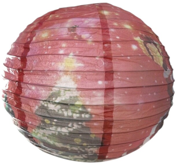 Украшение декор бумага Фонарик 40см круглый китайский