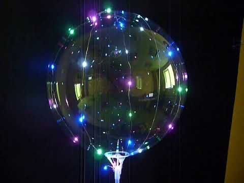 Шар Сфера 3D Bubble Бабблс LED 18" прозрачная 70см+гирл. свет 46см