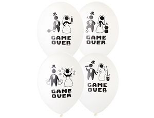 Шар латекс 14"/Bb пастель Game over (50шт)