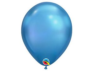 Шар латекс 7"/QL хром Зеркальные шары Синий Blue (100шт)