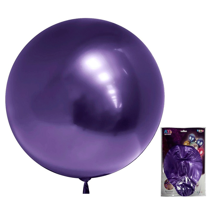 Шар Сфера 3D Bubble Бабблс 18'' металлик Фиолетовый 46см