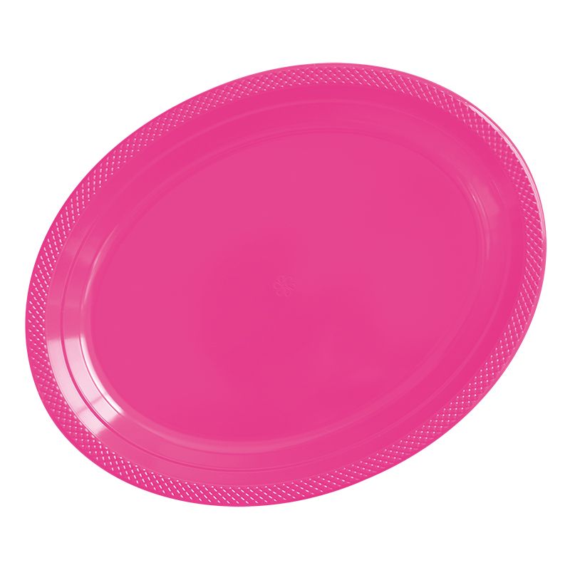 Тарелки пластик 250мм Делюкс Фуксия уп5
