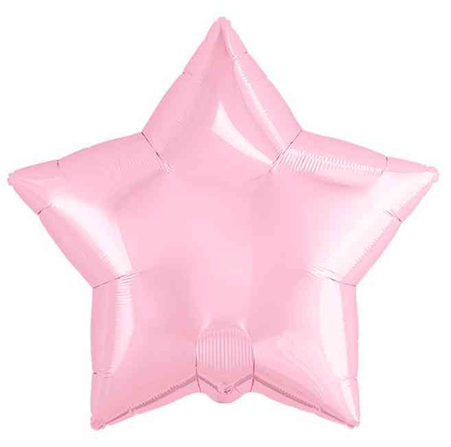 Шар фольга без рисунка 18'' звезда Нежно Розовая Pink металлик AG