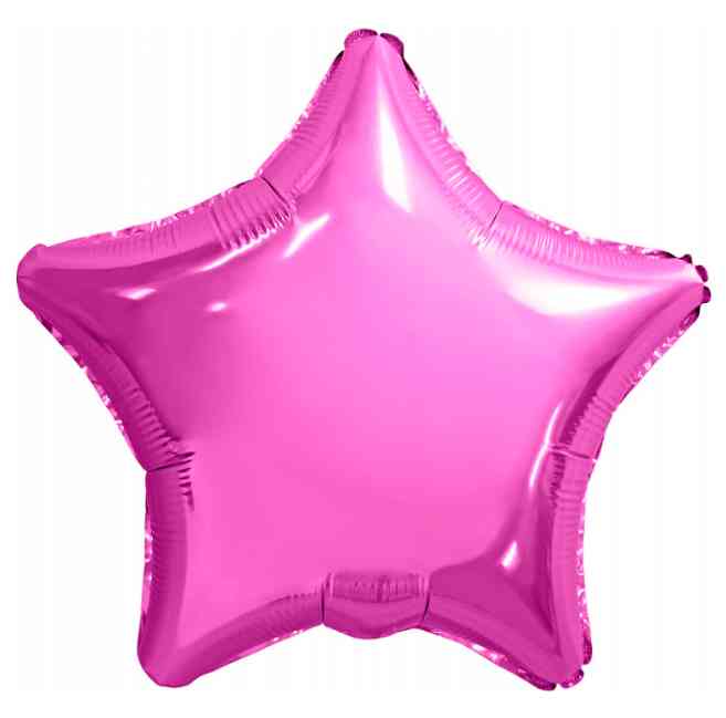 Шар фольга без рисунка 18'' звезда Розовая Pink металлик AG
