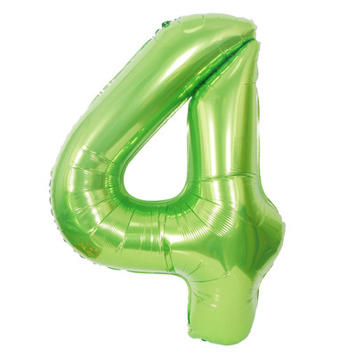 Шар фольга Цифра 40"/КА Зеленая "4"