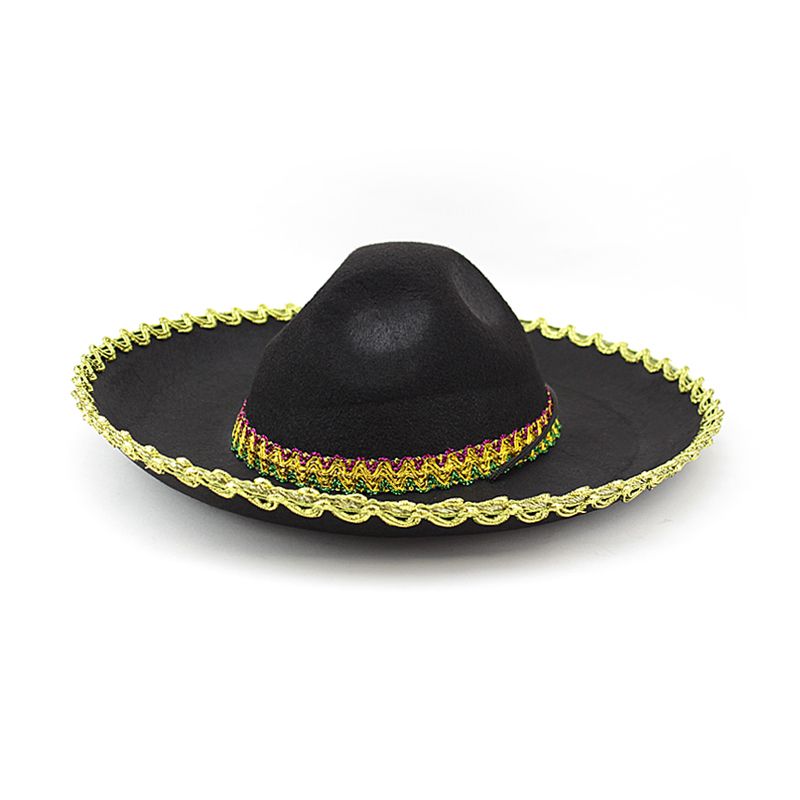 Шляпа фетр Сомбреро Золотой кант