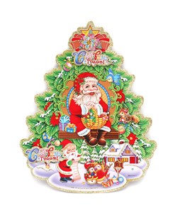 Плакат Новогодний пейзаж 35см