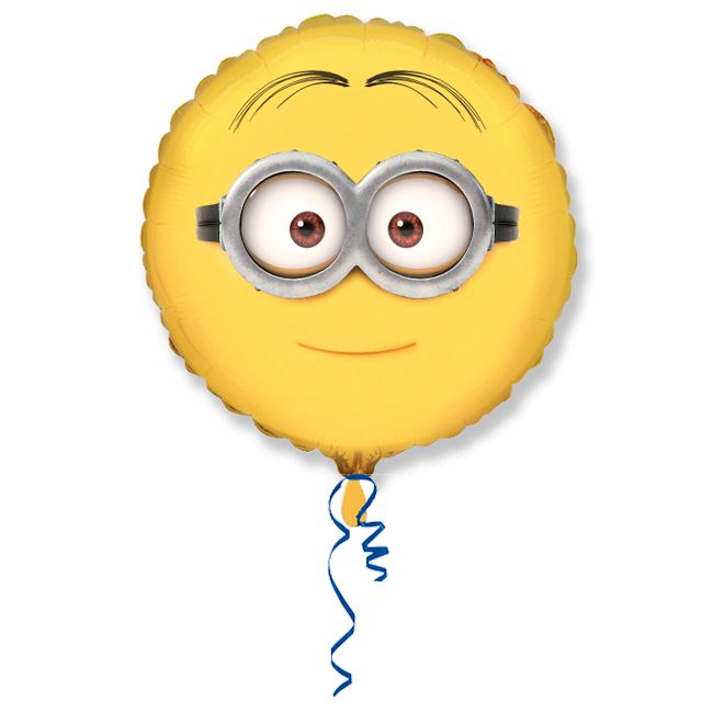 Шар фольга 18''/Fm круг Миньон Дейв лицо