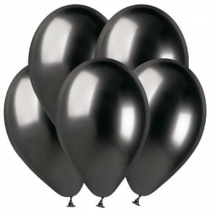 Шар латекс 13"/Gm G120/90 хром Серебро Темное Shiny Space grey (50шт)