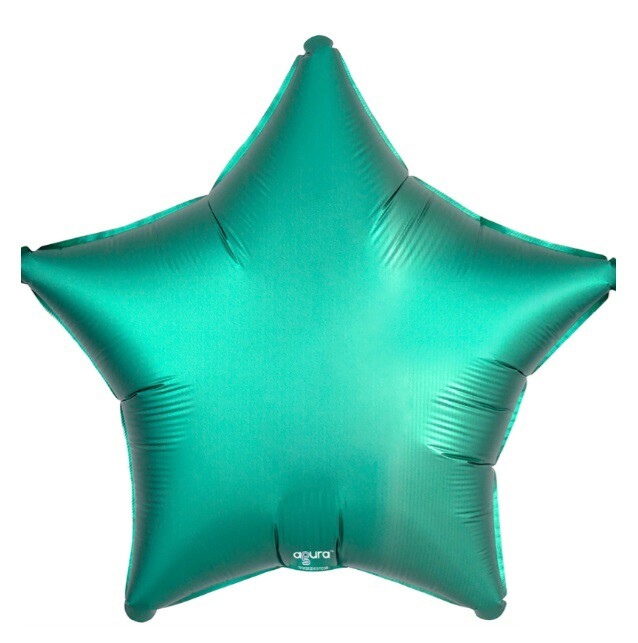 Шар фольга без рисунка 18'' звезда Бирюзовая Тиффани Tiffany сатин AG