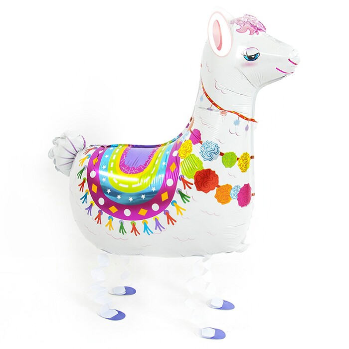 Шар фольга фигура AIR Лама Альпака Белый 31" 79см FL