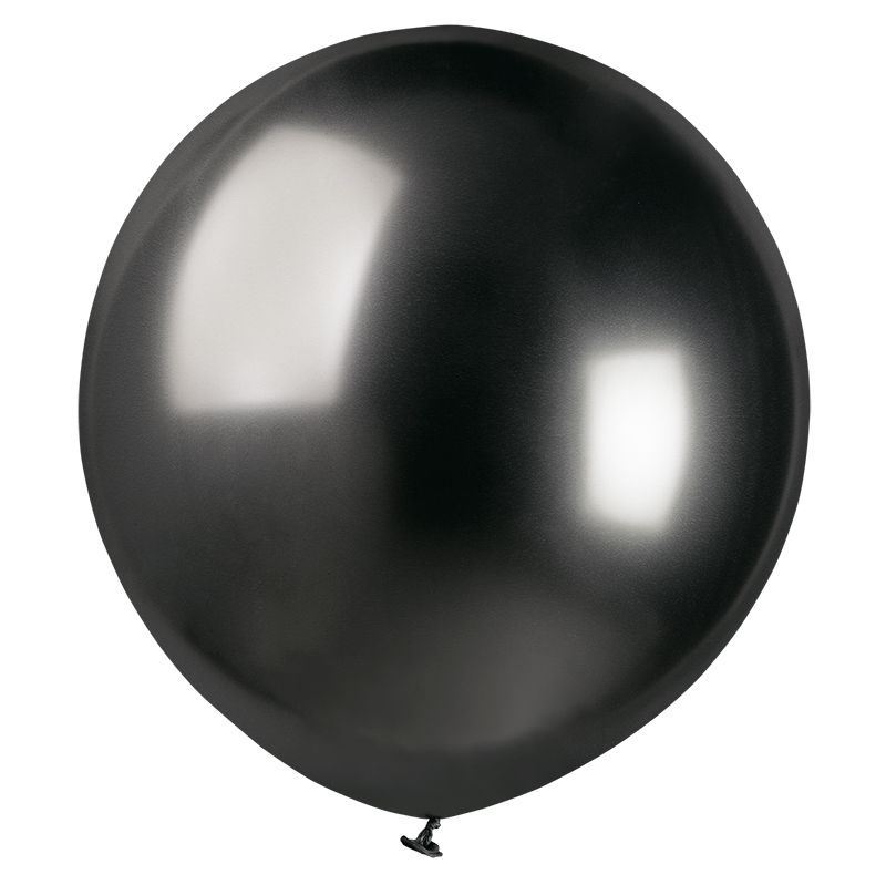 Шар латекс 19"/Gm G150/90 хром Серебро Темное Shiny Space grey (25шт)