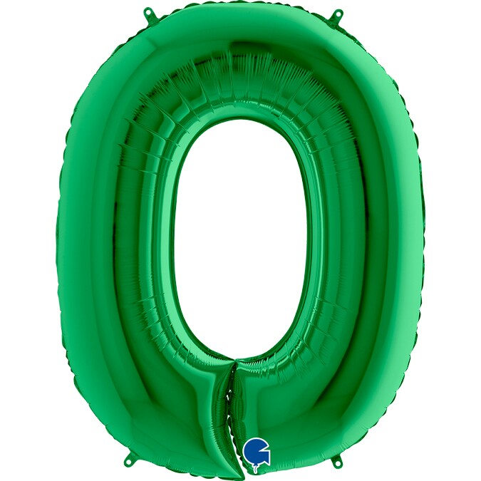 Шар фольга Цифра 40" GR Зеленый "0"