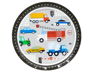 Тарелки бумага 170мм Машинки уп6