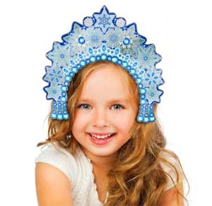 Кокошник бумажный Снежинки