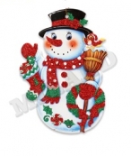 Плакат Милый снеговик 35см