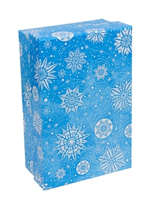 Коробка прямоугольная Снежинки 19х12х7,5см
