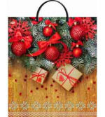 Пакет ПЭТ с пластиковой ручкой Шарики на деревянном 44х40см