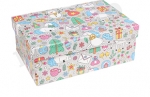 Коробка прямоугольная Зимние единороги 19х12х7,5см