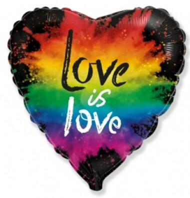 Шар фольга 18''/Fm сердце LOVE IS LOVE
