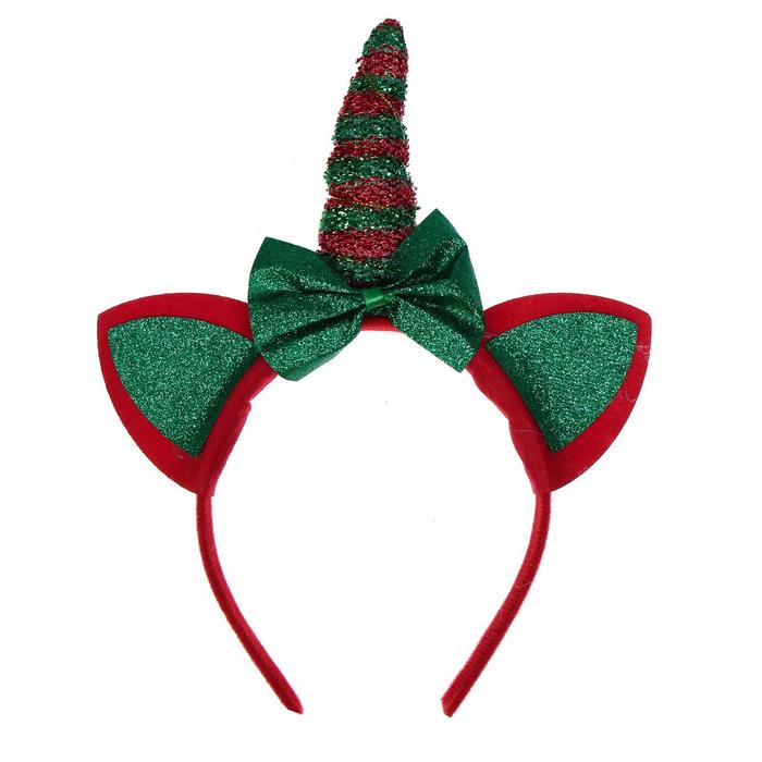 Ободок Ушки Единорог с бантиком