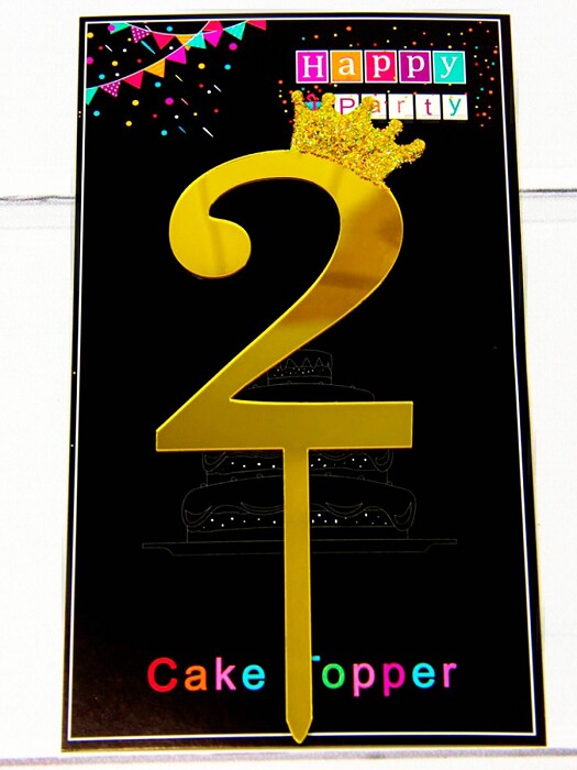 Топпер пластик Золото "2"