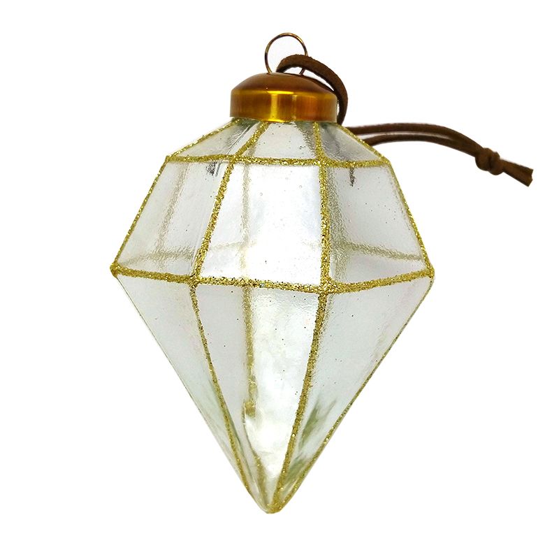 Игрушки на елку стекло игрушка Призма 7см*7см*10см