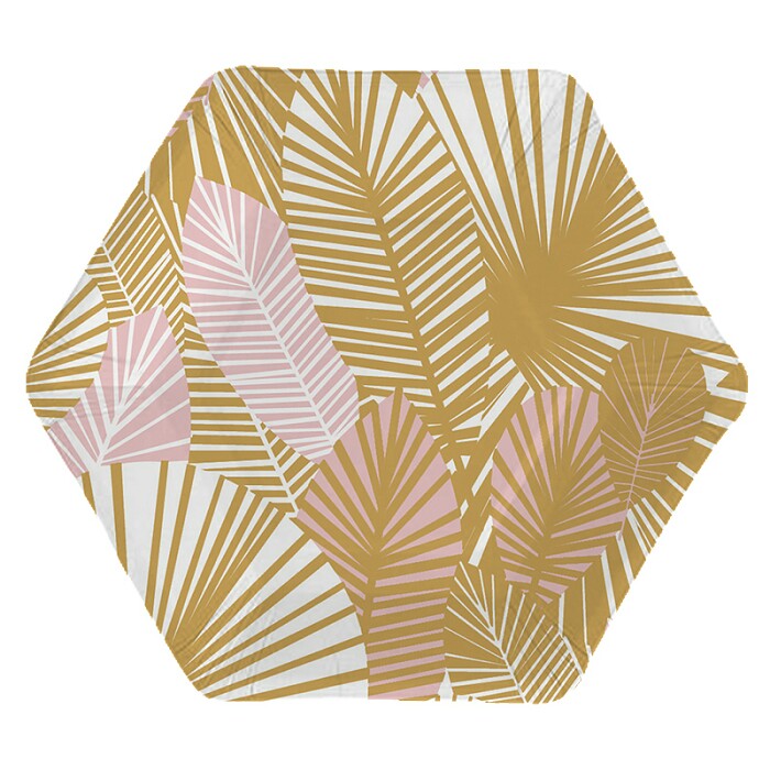 Тарелки бумажные 180мм фигурные Листья Золото (уп6)