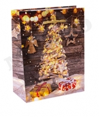 Пакет S Елочка с подарками 11,5x14,5x6см