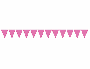 Гирлянда вымпел однотонная 375см для шаров буквы Pink