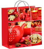 Пакет пластиковый 26х24см Праздник в красном
