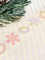 Гирлянда пластиковая Снежинки серебряная 180см