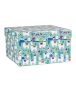 Одинарная квадратная коробка 7*7*4 см Ламы